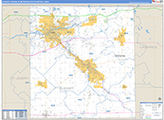 Elkhart-Goshen Metro Area Wall Map Basic Style